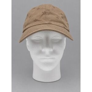 Adidas Originals Trefoil Monogram Baseball Cap Khaki Tan Adjustable OSFM Dad Hat